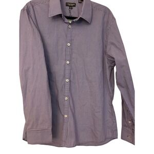 J. Maverick New York Hennessey Dress Shirt Purple Gingham Slim Fit 311-S-SHORT L
